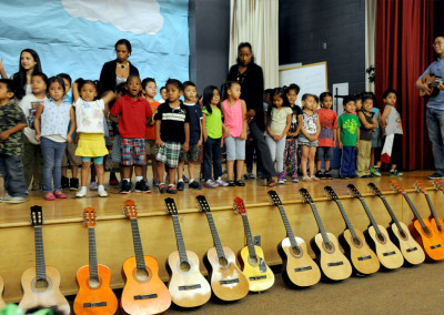Camp Children With Their Guitars